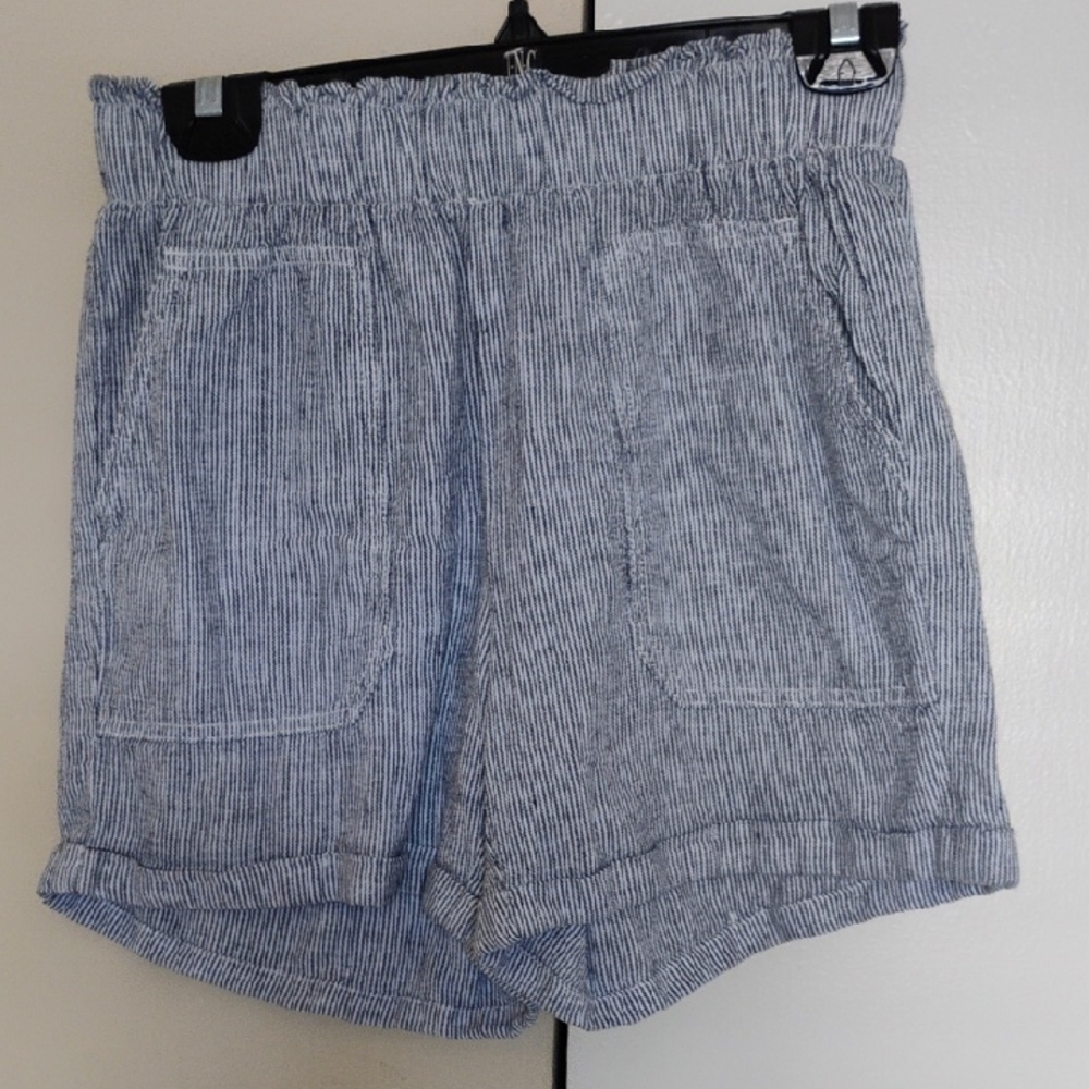 Briggs New York High Waist Blue Striped Shorts